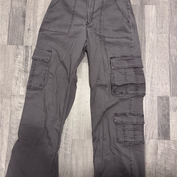 Hollister Denim - Hollister Charcoal Wide-Leg Cargo Jeans
